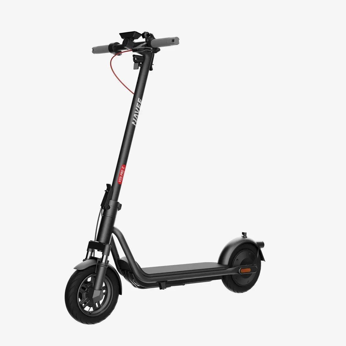 Trottinette électrique Navee V40i Pro II noire, vue de profil, guidon déplié